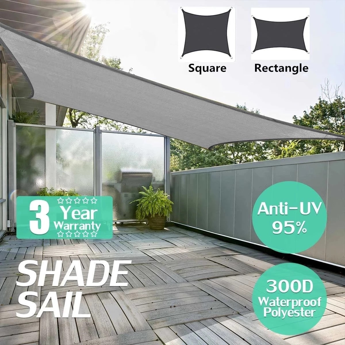 420D waterproof awning Shade sail
