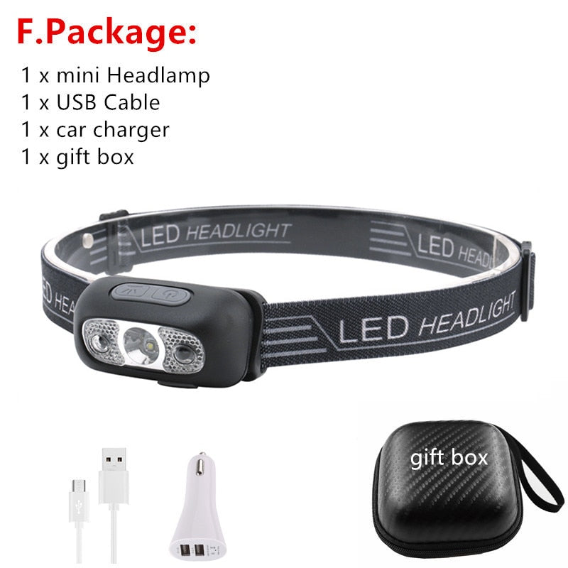 Rechargeable Headlight Body Motion Sensor