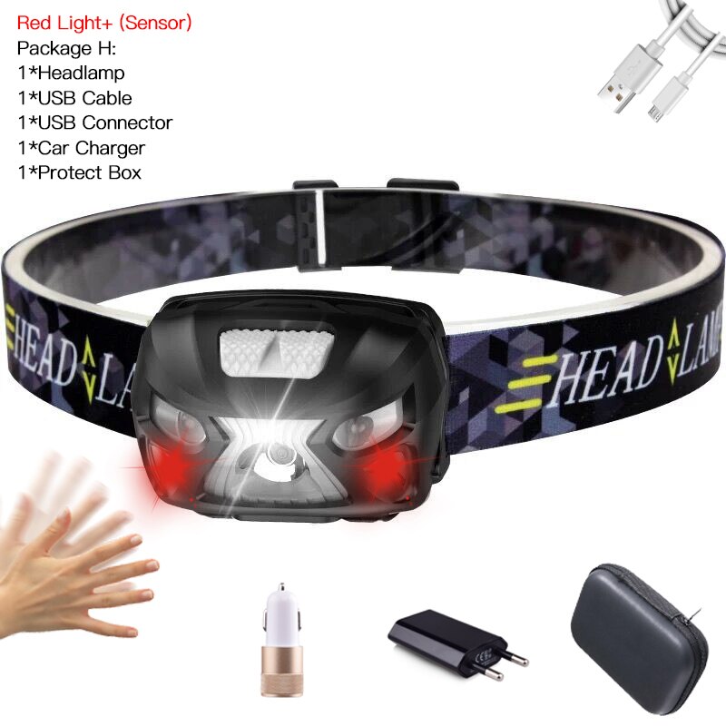 Rechargeable Headlight Body Motion Sensor