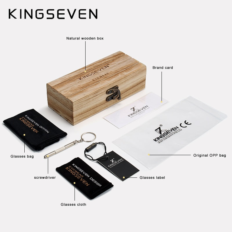 KINGSEVEN Trendy Men`s Sunglasses