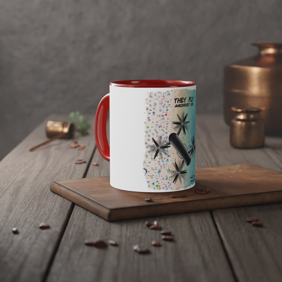 White Accent Mug, 11oz