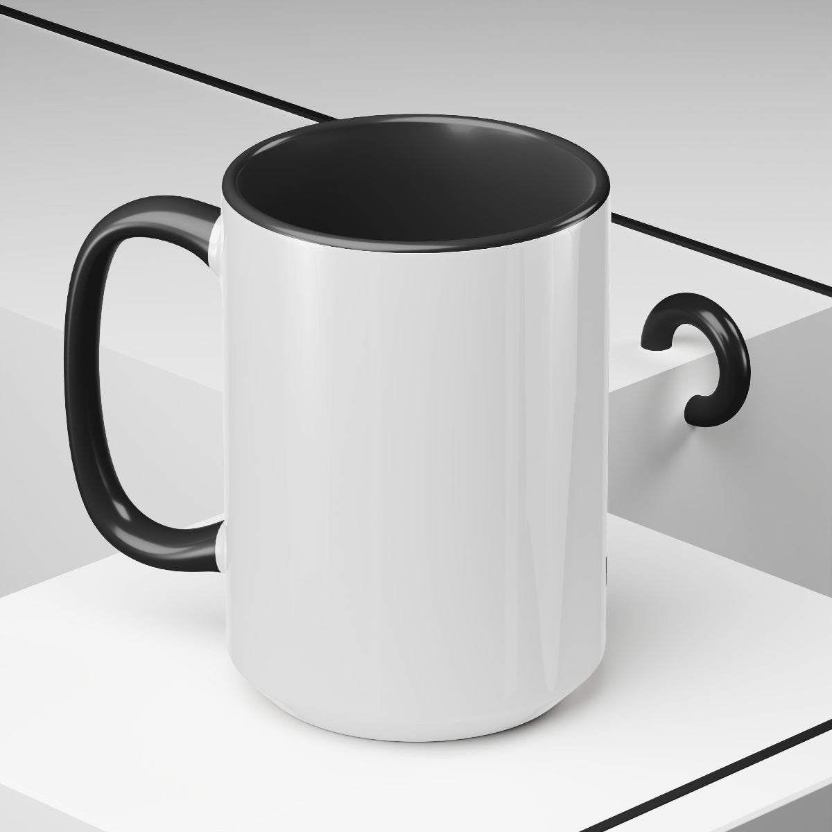 Two-Tone Coffee Mugs, 15oz