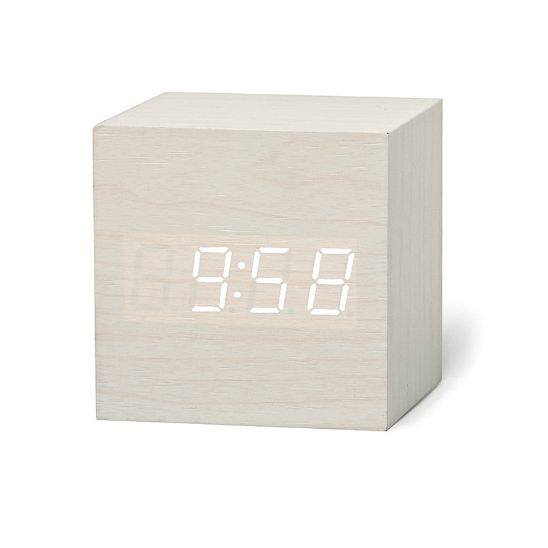 Wooden LED Alarm Clock