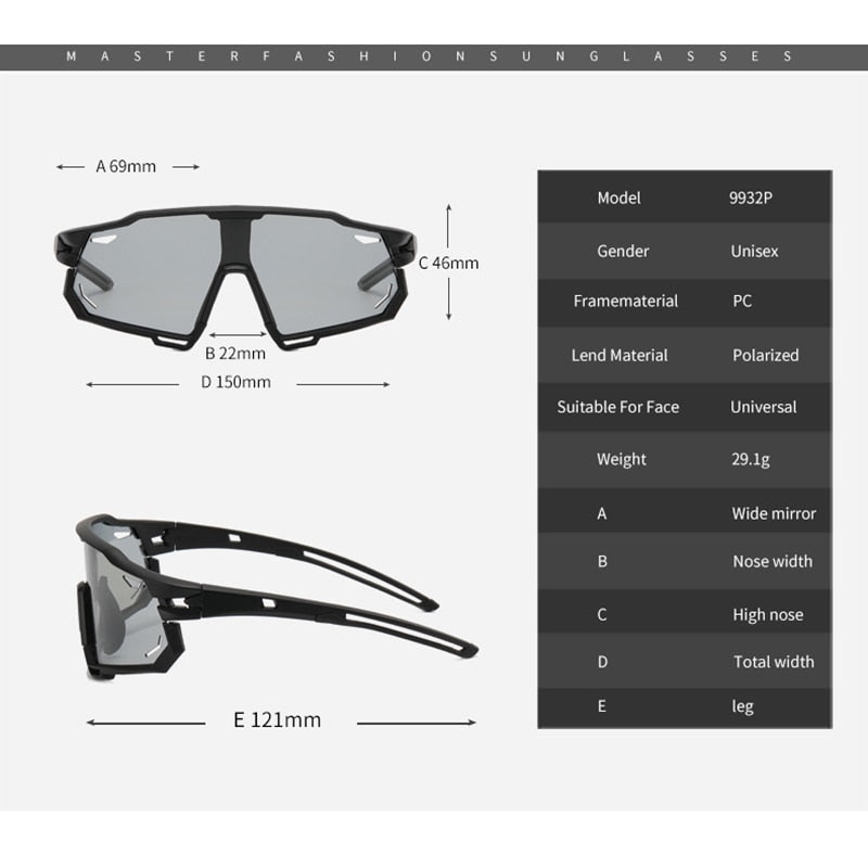 Photochromic Men's and Women's Polarized Sunglasses