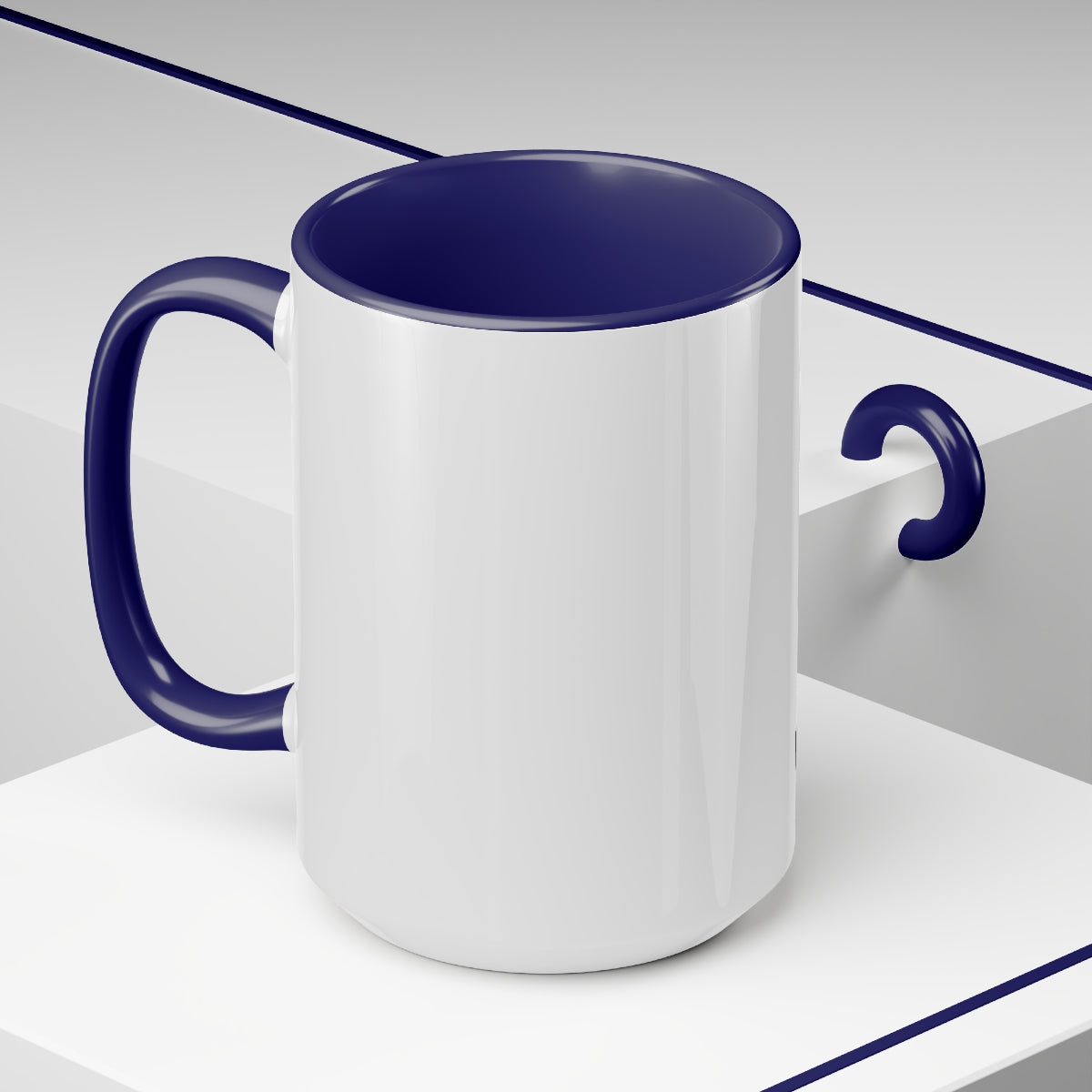 Two-Tone Coffee Mugs, 15oz