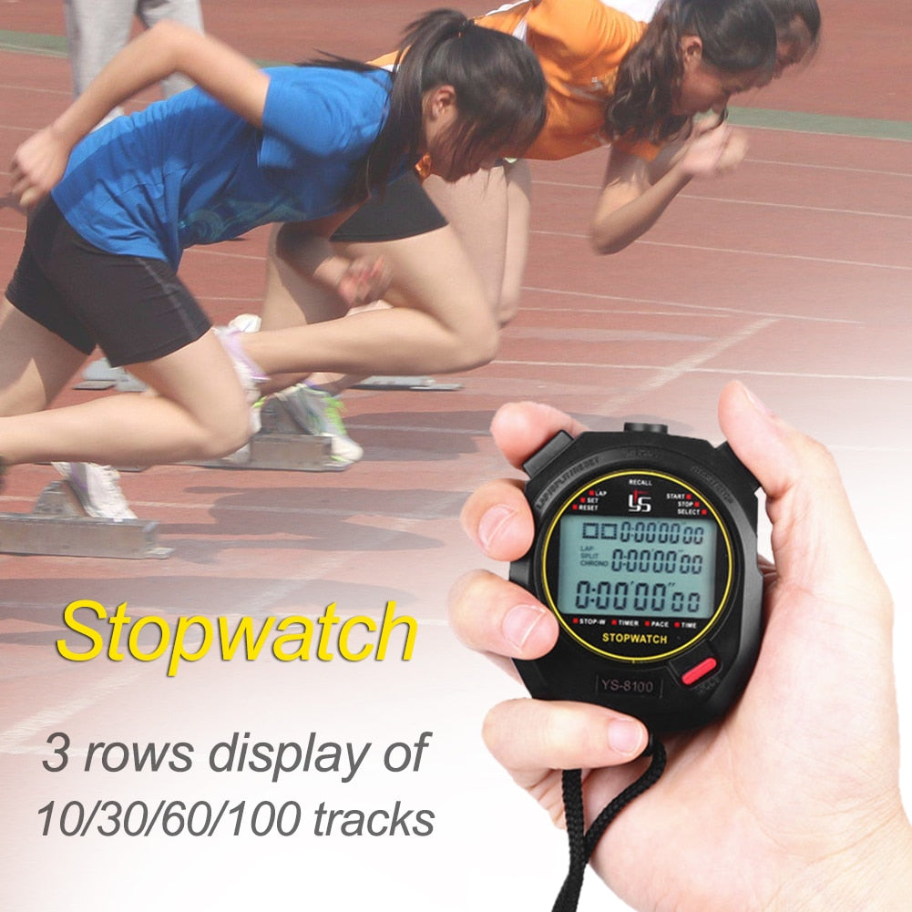 Professional Handheld LCD Digital Stopwatch