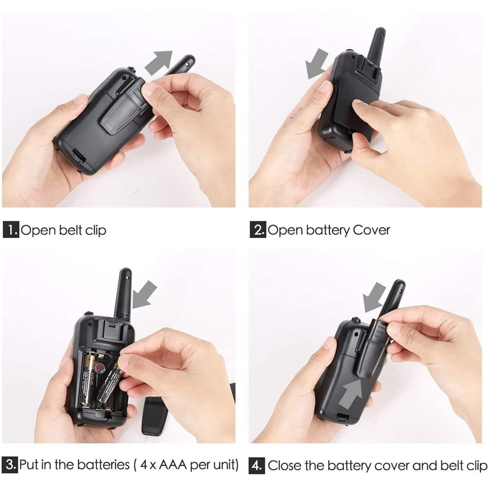 2Pcs Walkie Talkie portable radio transceiver