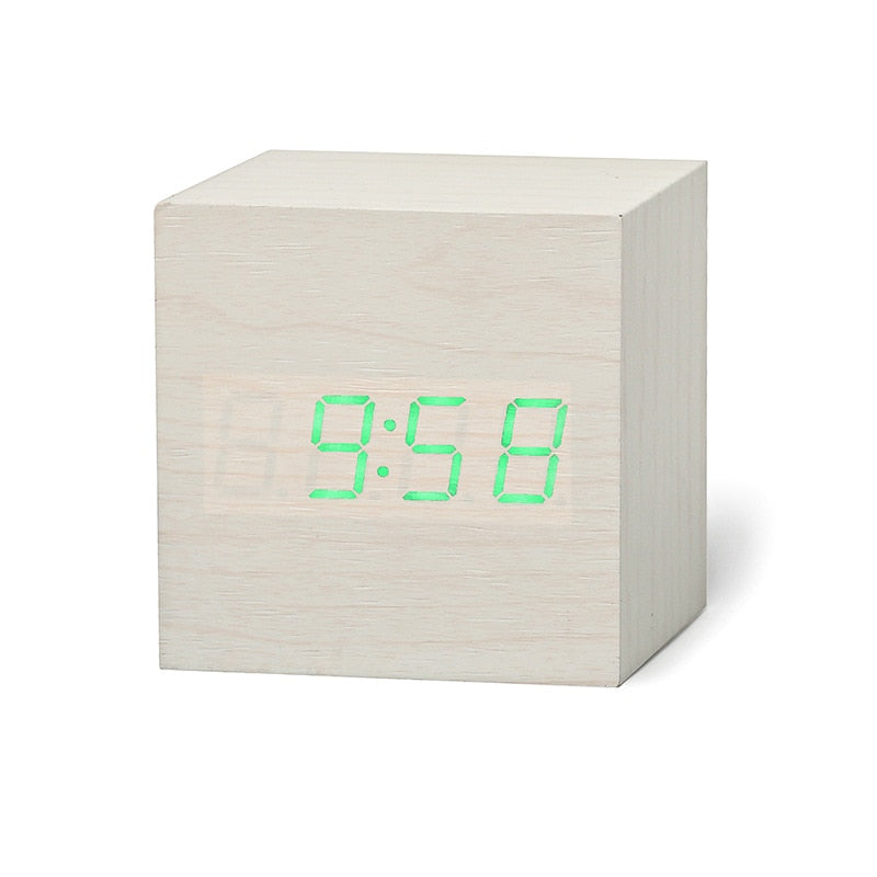 Wooden LED Alarm Clock