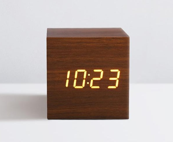 Wooden LED Alarm Clock