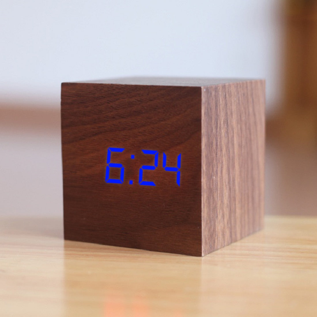 Wooden LED Alarm Clock