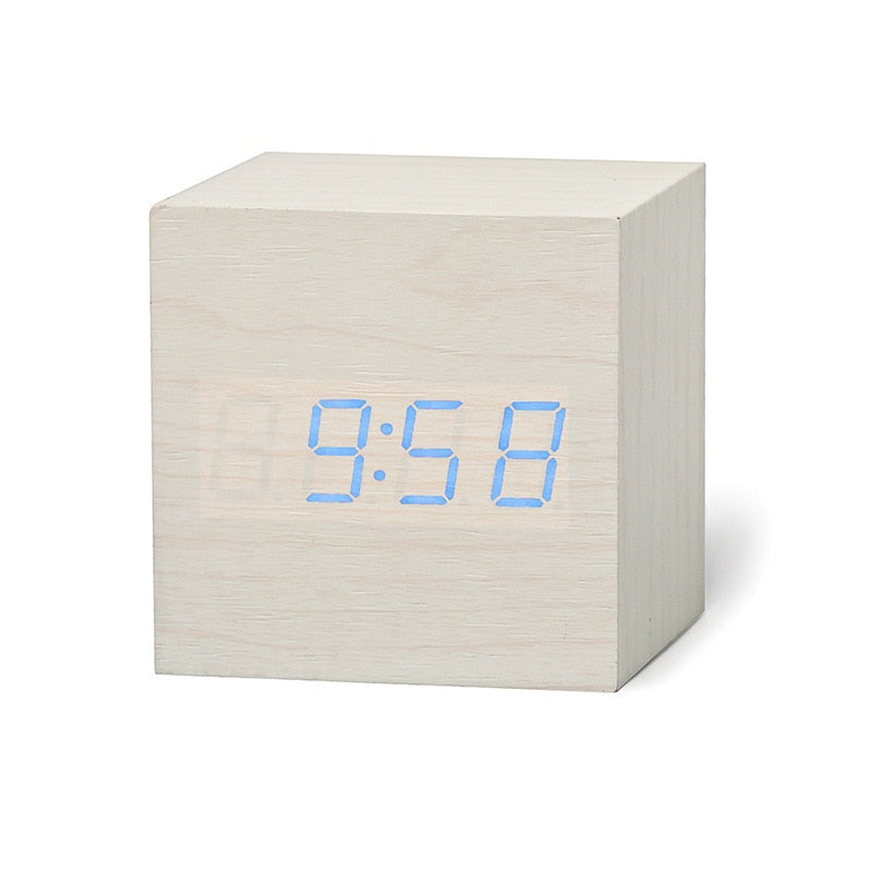 Wooden LED Alarm Clock