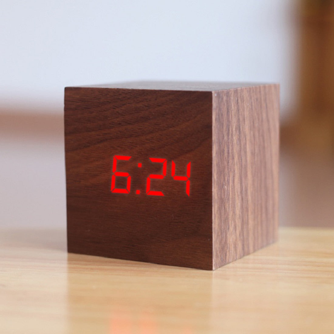 Wooden LED Alarm Clock