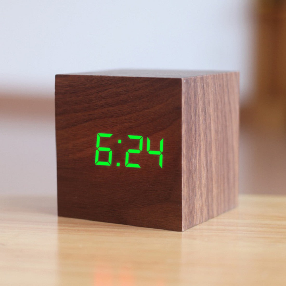 Wooden LED Alarm Clock